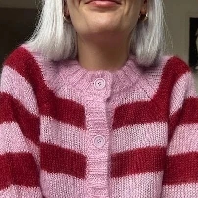 Brushed Mohair Stripe Cardigan — yoke studio